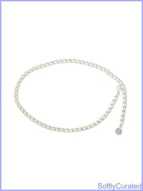 Skinny Metal Chain Belt Coin Charm Buckle High Waist Hip Plus Size XL XXL